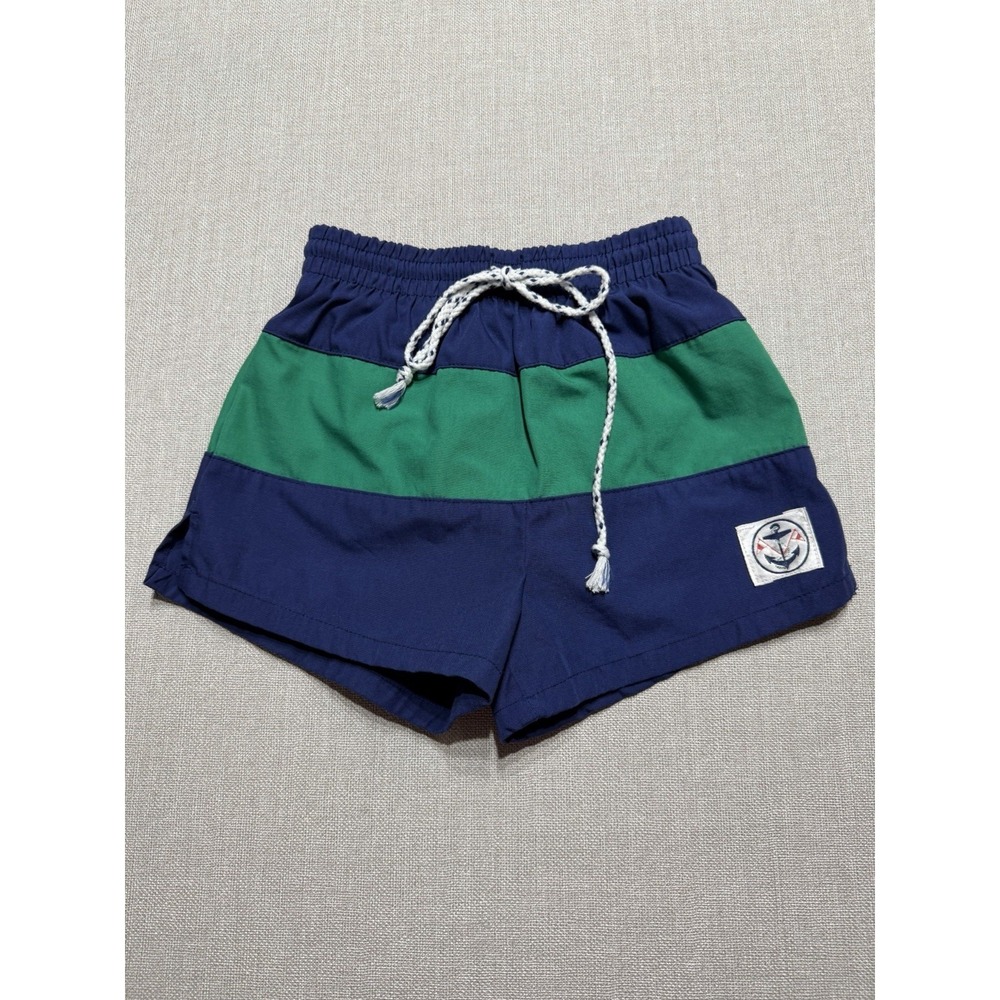 Vintage Lord & Taylor The Young People Shop Boys Swim Shorts ‎ Color block